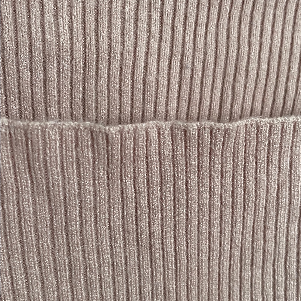 Lush Ribbed Square Neck crop top Blouse in Soft Pink size s - Picture 3 of 8